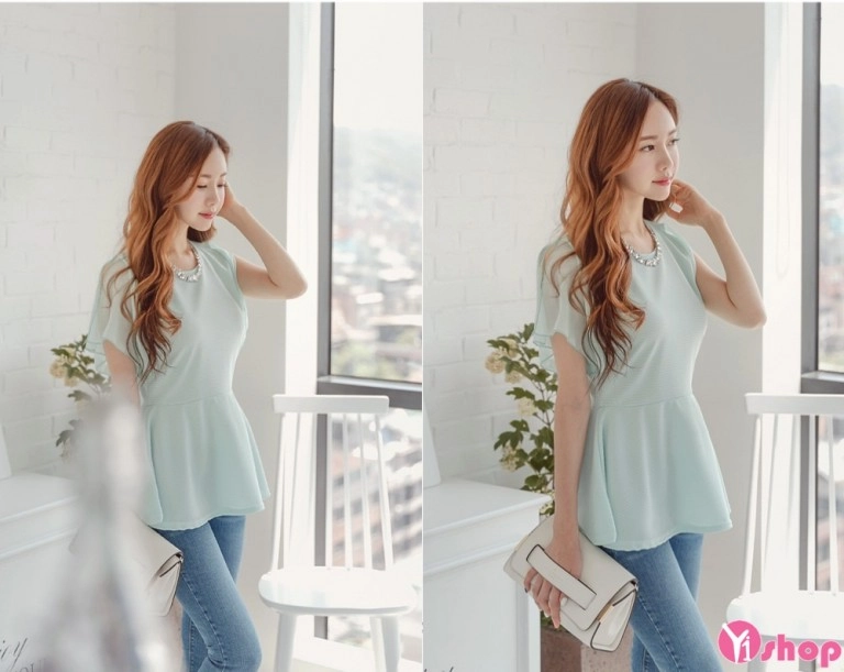 Áo sơ mi nữ dáng xòe hợp thời trang hè 2017