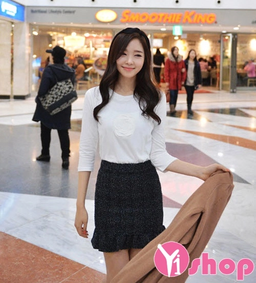 Áo sơ mi nữ vải voan cổ tròn quyến rũ xinh xắn 2017