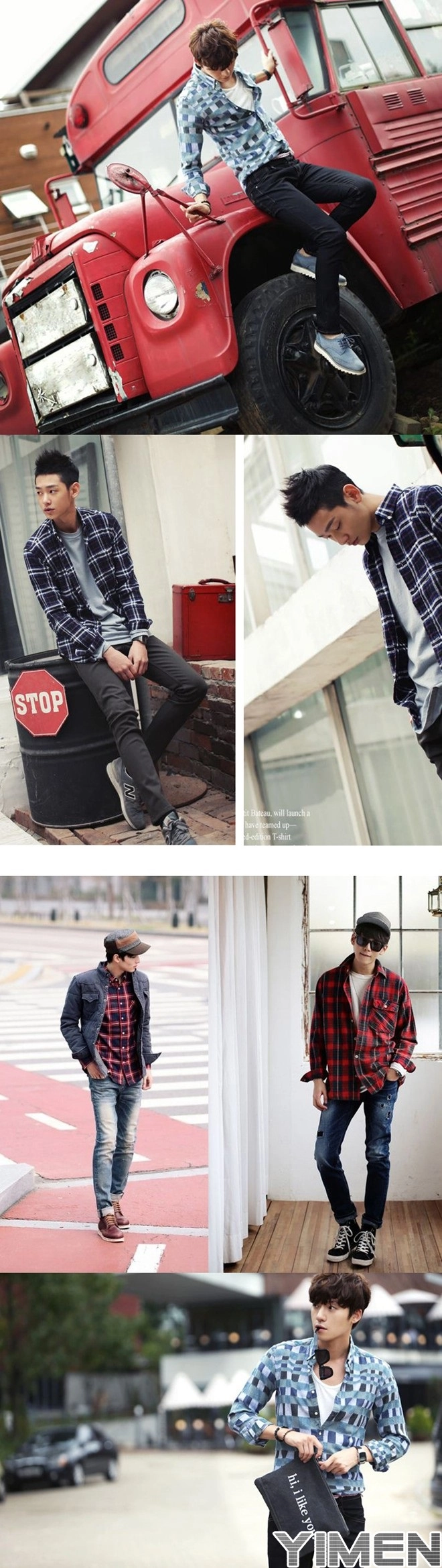 Mix áo sơ mi caro nam sành điệu cho chàng phong cách