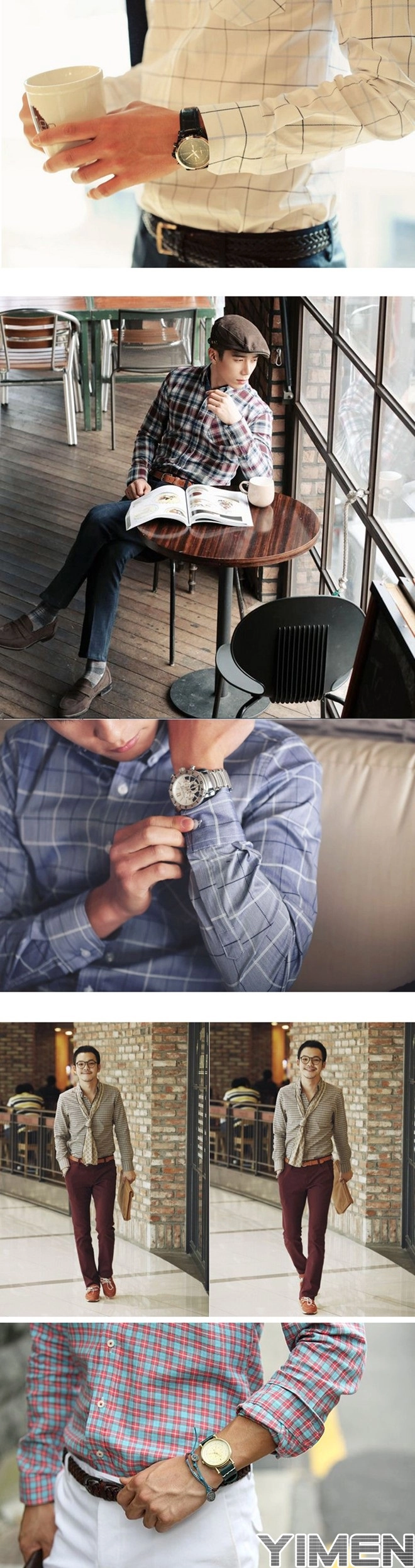 Mix áo sơ mi caro nam sành điệu cho chàng phong cách