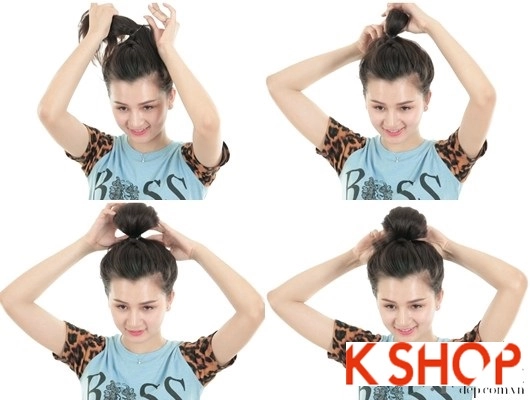 5 kiểu búi tóc cao cho cô nàng dễ thương