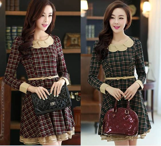 Váy đầm sọc caro cho bạn gái thêm nét thanh lịch đầy cá tính