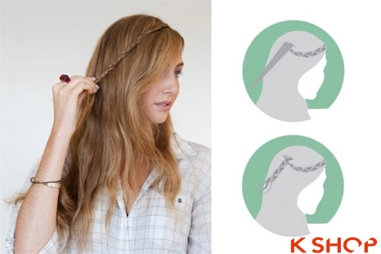 Hướng dẫn cách tết tóc mái kiểu hàn quốc