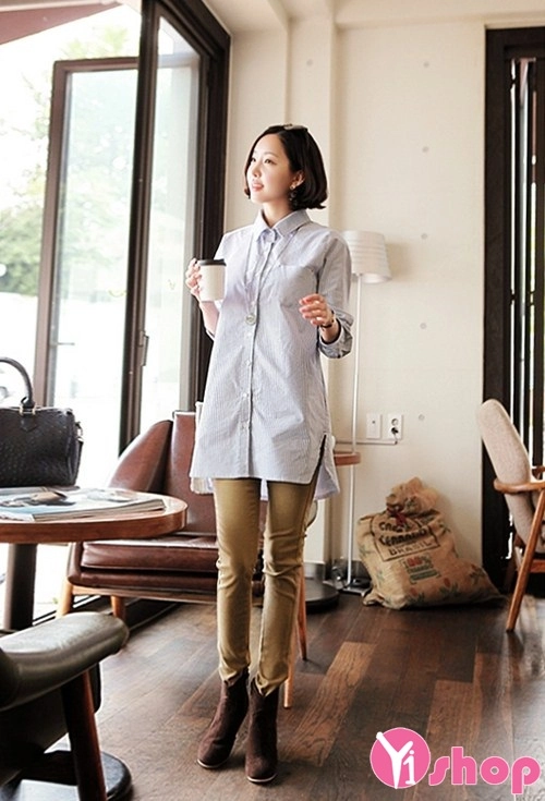 Sơ mi nữ dáng rộng kiểu hàn quốc cho nàng tung tăng ngày hè
