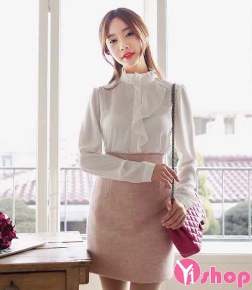 Trẻ trung hơn với áo sơ mi nữ hàn quốc cho nàng công sở