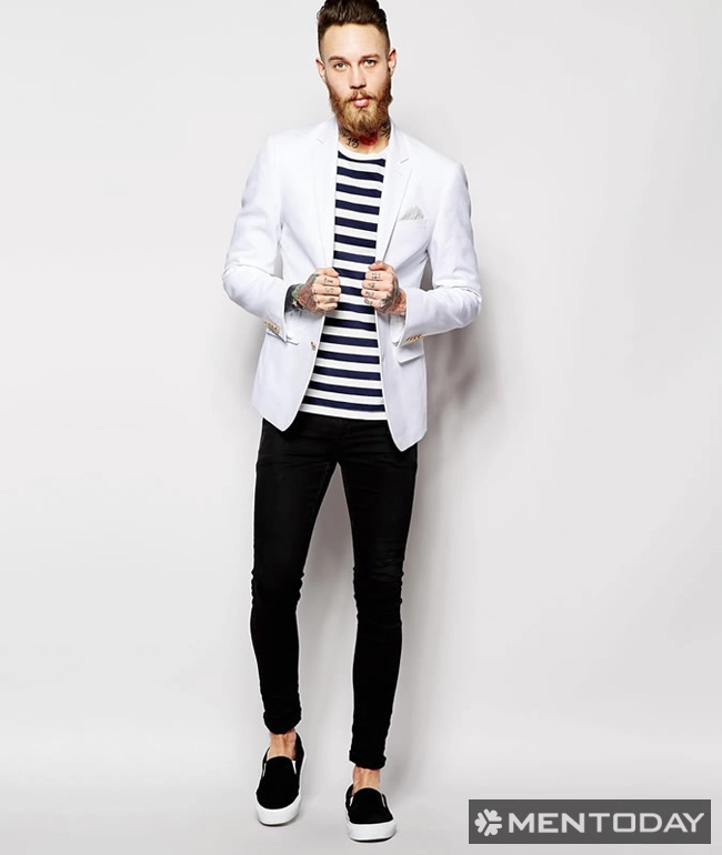 Nhìn lại 4 cách mix đồ nam cùng trang phục trắng 2015