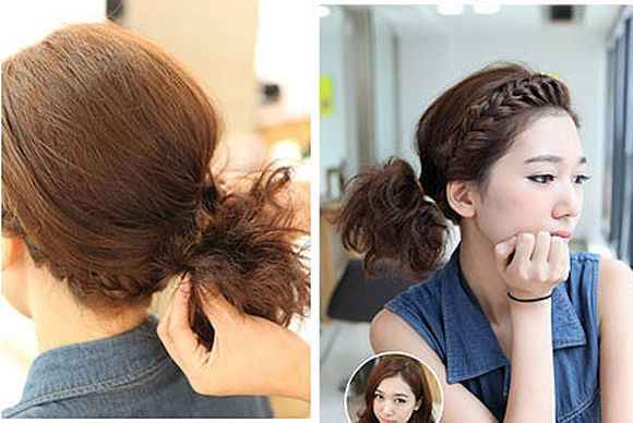 Tóc tết mái viền phong cách hàn dễ thương