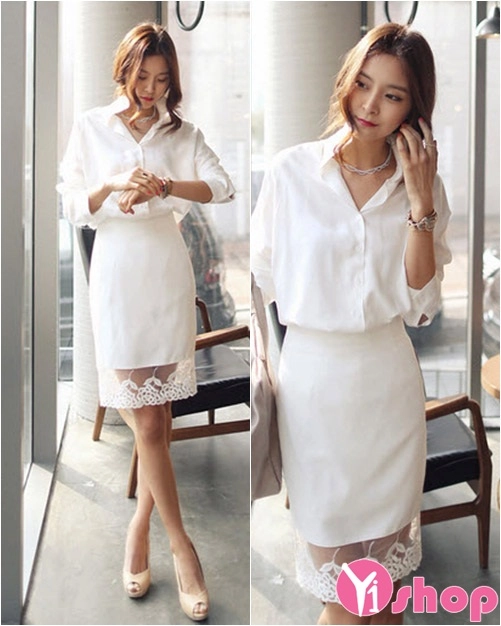 Chân váy đầm bút chì xuyên thấu đẹp gợi cảm cho nàng dự tiệc