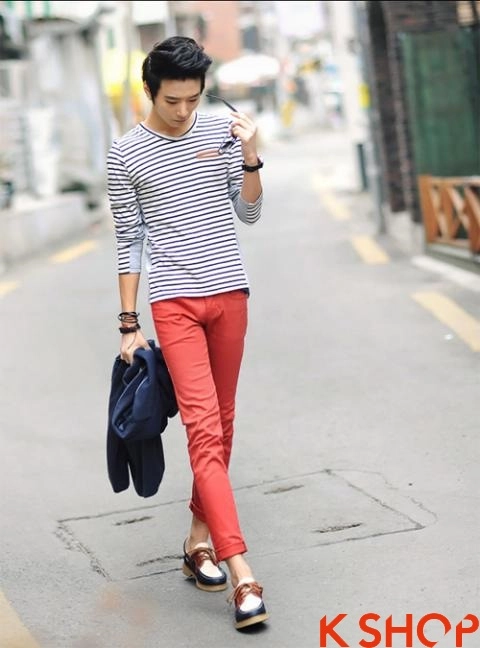 Bst áo thun nam họa tiết kẻ ngang cho chàng lôi cuốn