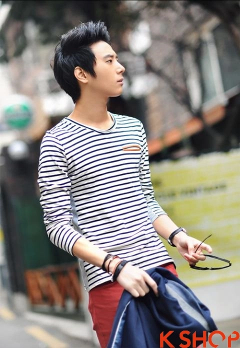 Bst áo thun nam họa tiết kẻ ngang cho chàng lôi cuốn