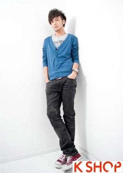 Bst áo khoác nam cardigan hàn quốc đẹp đông 2017 dạo phố