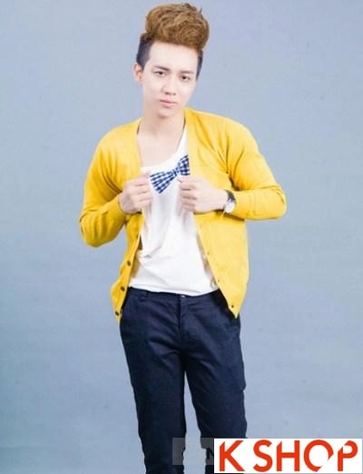 Bst áo khoác nam cardigan hàn quốc đẹp đông 2017 dạo phố