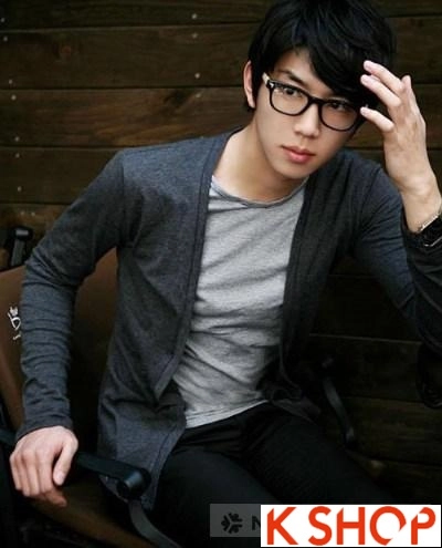 Bst áo khoác nam cardigan hàn quốc đẹp đông 2017 dạo phố