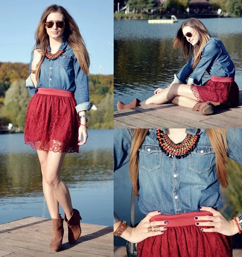 Cách phối đồ nữ tính cho sơ mi denim