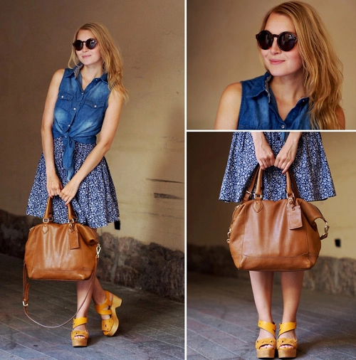 Cách phối đồ nữ tính cho sơ mi denim