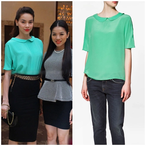 Hà hồ say mê sơ mi zara