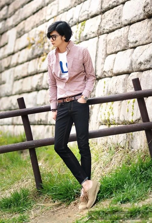Áo sơ mi kẻ caro nổi bật cho chàng cá tính