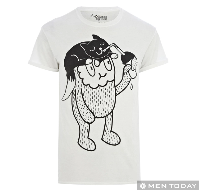 Bst áo thun in hình ngộ nghĩnh từ timrobot và river island