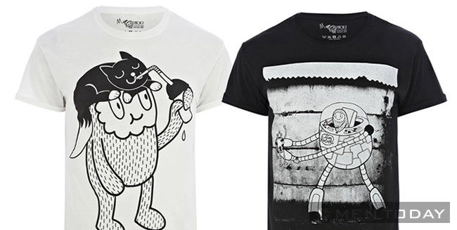 Bst áo thun in hình ngộ nghĩnh từ timrobot và river island