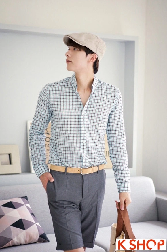 Sang trọng giản dị với áo sơ mi nam phong cách hàn quốc