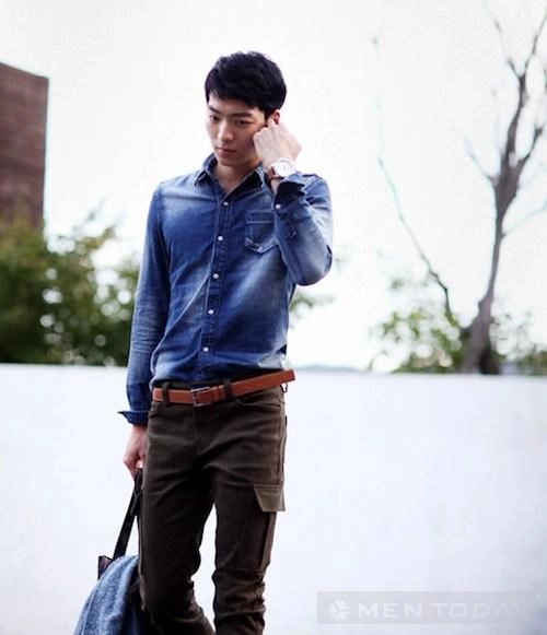 Sơ mi denim phong cách sang trọng lịch lãm cho chàng