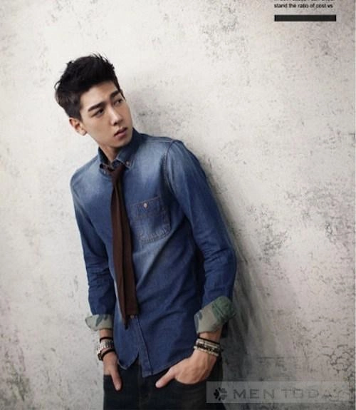 Sơ mi denim phong cách sang trọng lịch lãm cho chàng