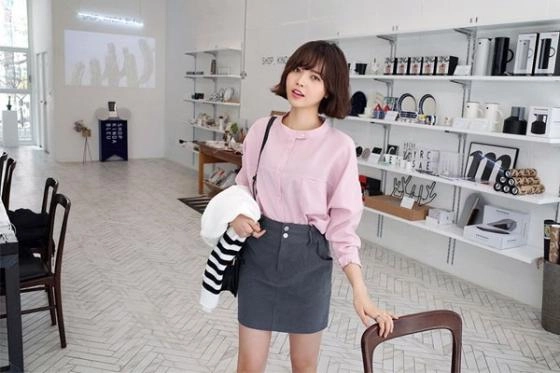 15 mẫu áo sơ mi nữ công sở đẹp cho bạn gái hơi gầy vai ngang