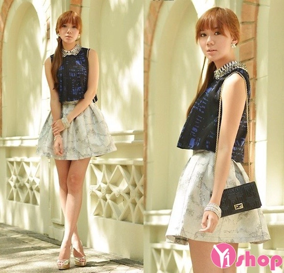 Áo sơ mi nữ croptop dáng rộng đẹp cho người gầy hè 2017