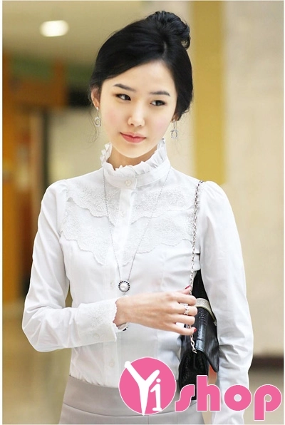 Áo sơ mi nữ dài tay công sở cho nàng tôn dáng gợi cảm nơi công sở