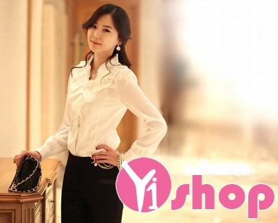 Áo sơ mi nữ dài tay công sở cho nàng tôn dáng gợi cảm nơi công sở