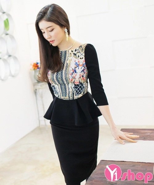 Áo sơ mi nữ peplum che khuyết điểm vòng eo dạo phố hè 2017