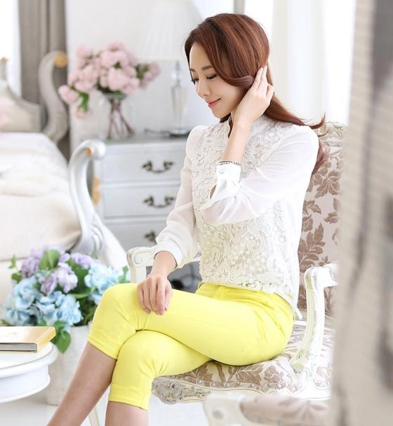Áo sơ mi nữ phối ren phá cách cho nàng điệu đà