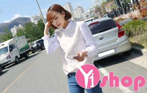 Áo sơ mi nữ tay bồng đẹp cho bạn gái dạo phố hè 2017