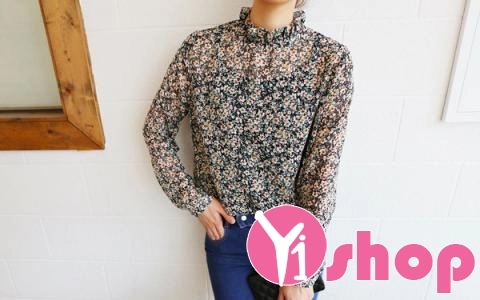 Áo sơ mi nữ tay bồng đẹp cho bạn gái dạo phố hè 2017
