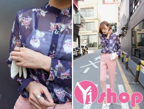Áo sơ mi nữ tay bồng đẹp cho bạn gái dạo phố hè 2017