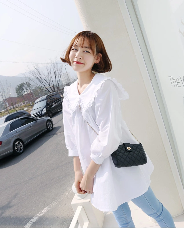 Áo sơ mi nữ tay dài phồng cho bạn gái trẻ trung nơi công sở