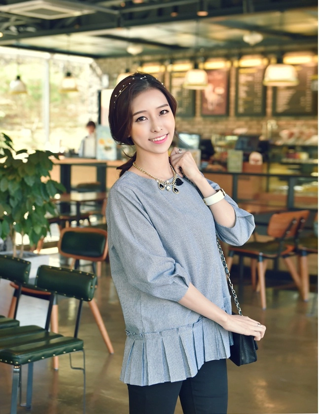 Áo sơ mi nữ tay dài phồng cho bạn gái trẻ trung nơi công sở