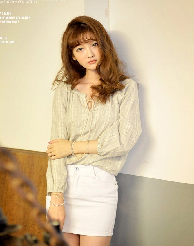 Áo sơ mi nữ tay dài phồng cho bạn gái trẻ trung nơi công sở