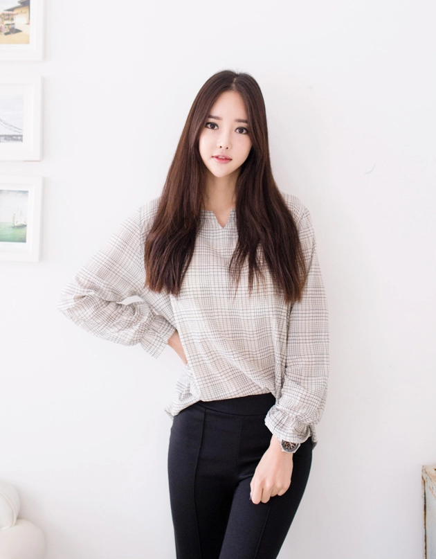 Áo sơ mi nữ tay dài phồng cho bạn gái trẻ trung nơi công sở