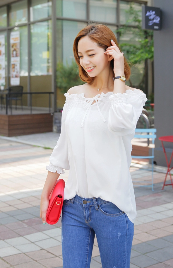 Áo sơ mi nữ tay dài phồng cho bạn gái trẻ trung nơi công sở