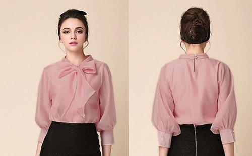 Bst áo sơ mi cổ thắt nơ níu giữ tuổi xuân cho phái đẹp công sở