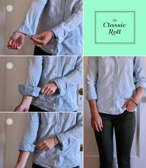 Gấp tay áo sơ mi sao cho sành điệu