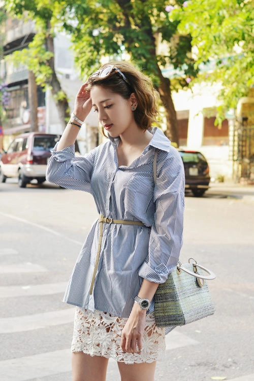Mẫu váy sơ mi nữ đẹp được nhiều cô nàng yêu thích