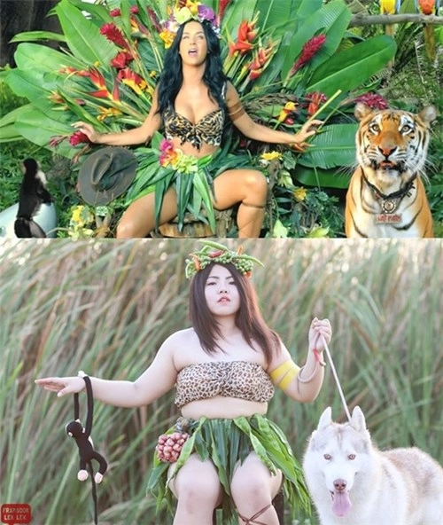 Nàng béo bỗng nổi tiếng vì cover loạt váy áo của các ngôi sao