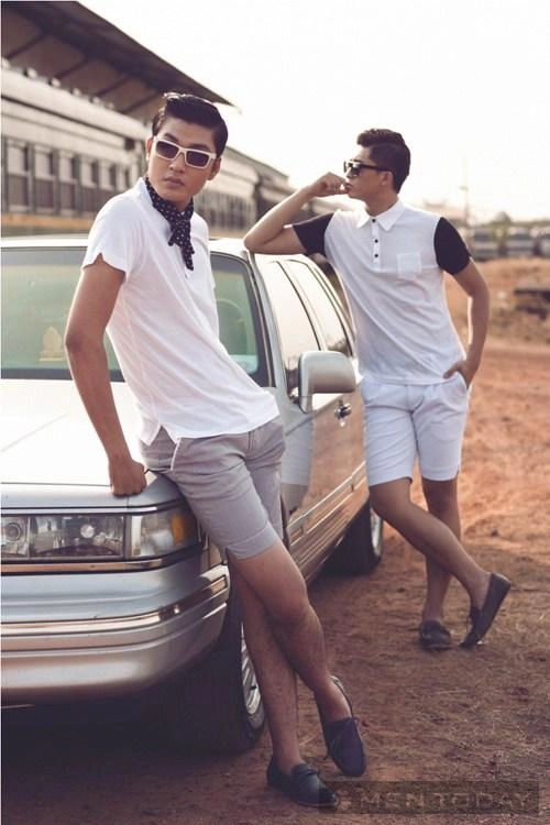 Phối đồ nam mùa hè khỏe khoắn cùng sơ mi và short