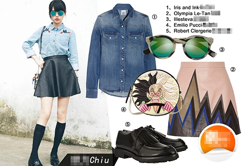 Sành điệu bất ngờ áo sơ mi denim đơn giản