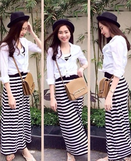 Thu thảo mặc sơ mi trắng vẫn khiến vạn người mê