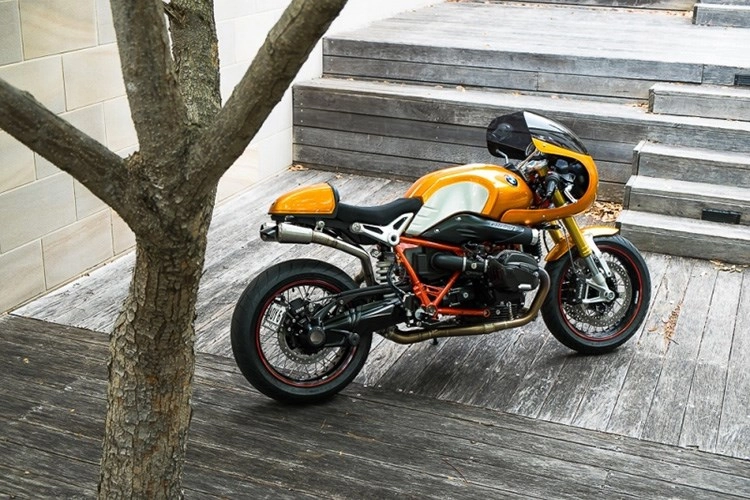 Bmw r nine t nổi bật với bản độ xe đua cafe racer cổ điển