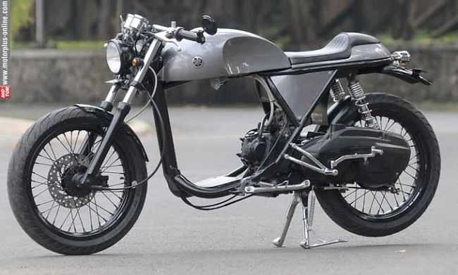 Hình ảnh yamaha mio độ kịch độc với phong cách cafe racer