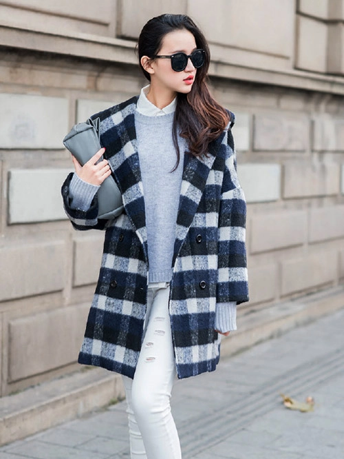 Mix áo len với áo sơ mi đốn tim chàng